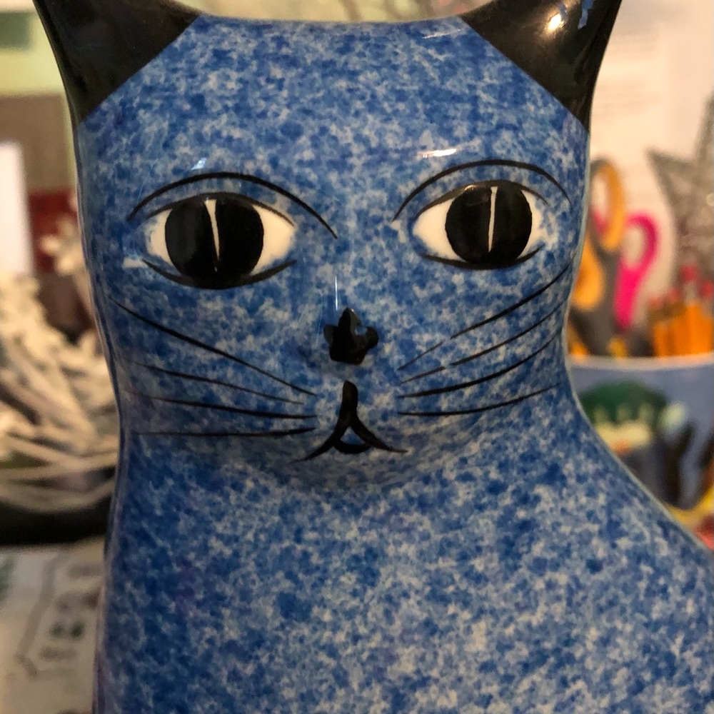 Vintage Ceramic Speckled Cat